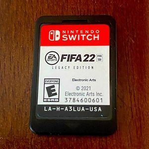 Jeux fifa 2022 a vendre pour Nintendo Switch